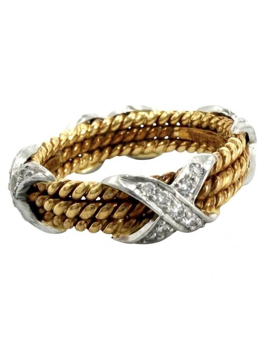 Tiffany & Co. Jewelry - Tiffany & Co Ring Jean Schlumberger a Creasing Sally Platinum 18k Yellow Gold